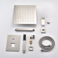 thumbnail image 5 of Ceiling Mounted Shower System Combo Set with Handheld and 12"Shower head, Aukfa Wall Mounted Shower Faucet Set for Bathroom with High Pressure, Brushed Nickel, 5 of 8