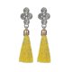 thumbnail image 1 of Pendientes de borlas de cuerda de lana para mujer, amarillo, 1 of 3