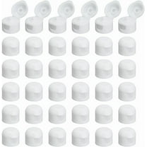 36Pcs 20/410 Dome Shaped Flip Top Dispensing Cap White Replacement Condiment Caps Reusable Plastic Bottle Cap Flip Top Lids Squeeze Bottles Dispensing Caps for Shampoo - Inner Diameter 20mm White