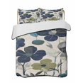 thumbnail image 2 of Quilts Twin XL Size, Navy Blue Green Floral Soft Comforter Bedding Set for Bed, Vintage Botanical Leaves Lightweight Quilted Bedspread with Pillow Cover(2 Pieces) for All Season, 68x98 Inch, 2 of 6