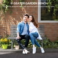 thumbnail image 4 of Outsunny 48.5" Garden Bench, Lightweight Aluminum Patio Bench, Grey, 4 of 10
