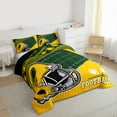 thumbnail image 3 of Manfei Yellow Football Helmet Queen Comforter Set,Rugby Sport Bedding Sets,Boys Ball Game Bedding Comforter Set For Kids,Ultra Soft Home Decor Reversible,3-Piece, 3 of 8