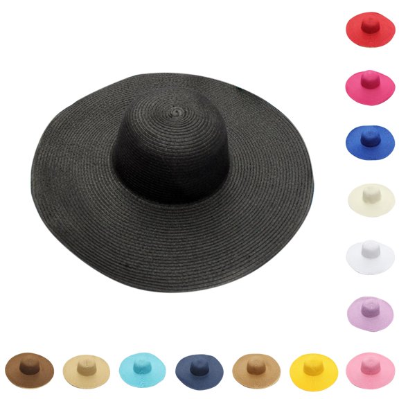 Summer Hats for Women Wide Bongrace Women Straw Beach Hat Little Girl Sun Cap Ladies Hats Tall Hat One Size