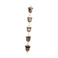 thumbnail image 1 of Rainwater Chains Metal Rainwater Catcher Chain, Decorative Rain Chains Rain Gutter Drain for Backyard Home Roofs Divert Water Garden copper, 1 of 9