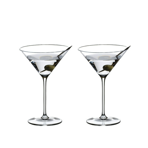 Riedel Vinum Crystal Inverted Cone Shaped XL Martini Glass, 9.52 Ounce (2 pack)