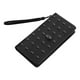 thumbnail image 3 of EeaseMX Las mujeres del cráneo de la PU de la cremallera de largo carpeta del bolso con el mitón (Negro), 3 of 7