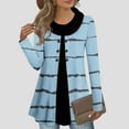 thumbnail image 2 of gakvbuo Plus Size Fall Tunic Tops with Buttons for Womens Cowl Neck Long Sleeve Top Patchwork Form Fitting Casual Shawl Neck A-Line Button Dressy Blouses Shirts Warm Splicing Pullover Sweatshirts, 2 of 6