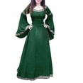 thumbnail image 3 of AOOCHASLIY Clothes Womens Dresses Summer Women Medieval Dress Renaissance Fit Irregular Long Sleeve Cosplay Maxi Dress, 3 of 5
