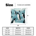 thumbnail image 5 of Penguin Velvet Throw Covers Pillow Inserts - Set of 2 Decorative Pillows with Unique Patterns for Home Decor, Couch, Bed - 16x16, 18x18, 20x20 Inches, 5 of 6