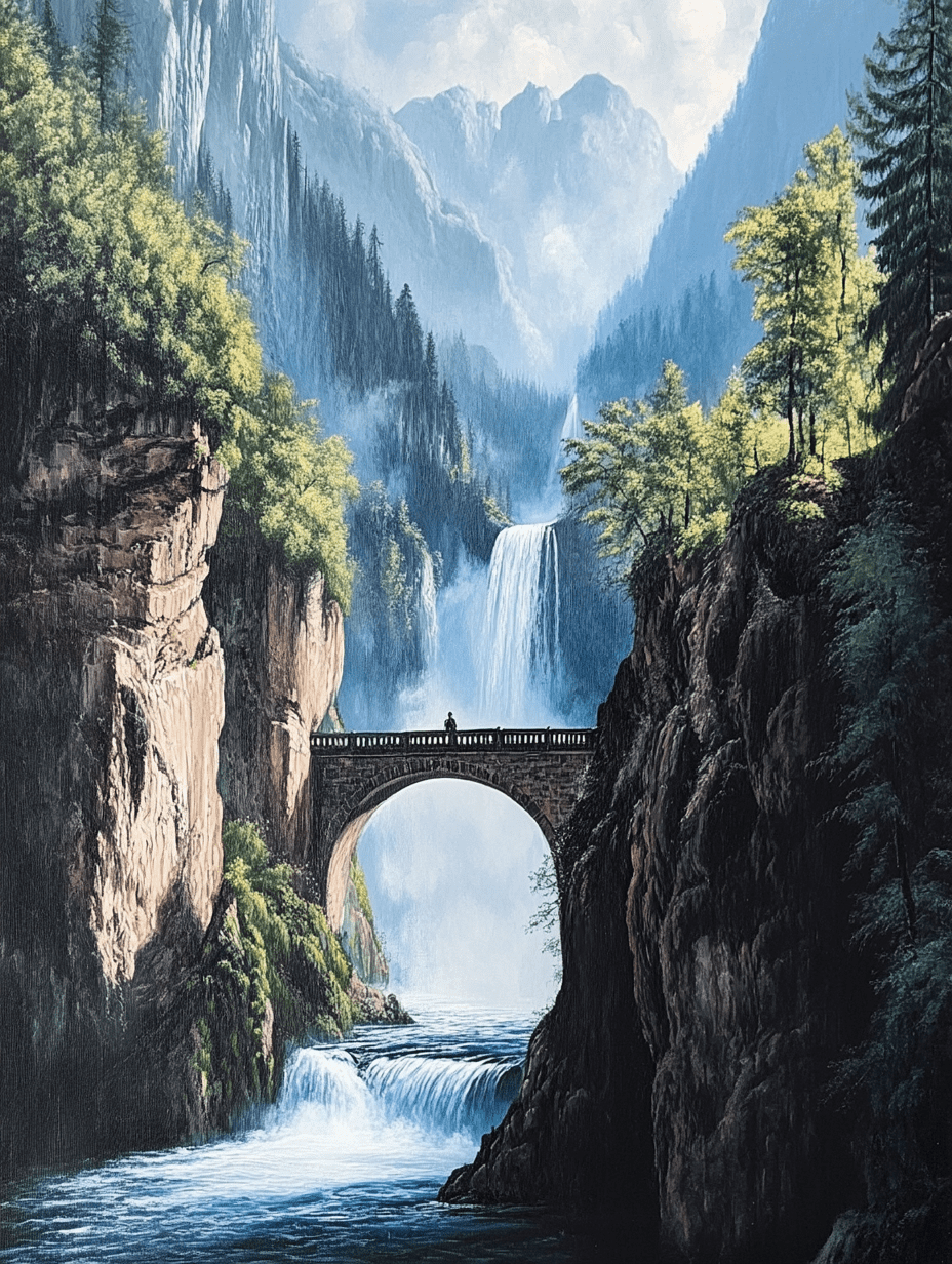 Serene Landscape River Rocks Canvas Painting， Suitable for Living