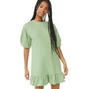 Scoop Women's Sweatshirt Dress with Ruffle Hem