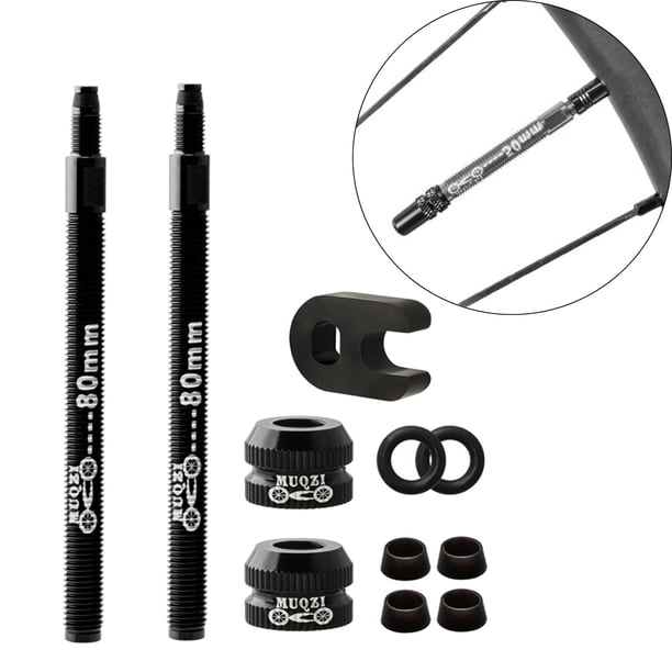 Neumático sin cámara DYNWAVEMX 2 piezas 80mm negro vástago de válvula sin cámara
