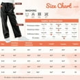 thumbnail image 4 of Rolanko Girls Faux Leather Pants Straight Wide Leg Streetwear Trousers with Pockets Kids Pants 4-14 Years, 4 of 5
