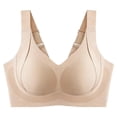 thumbnail image 3 of Lixiuxyad Everyday Bras Seamless Full Coverage Bra For Supportive Comfort Underwire Lift Side Smoothing,Beige, 3 of 6