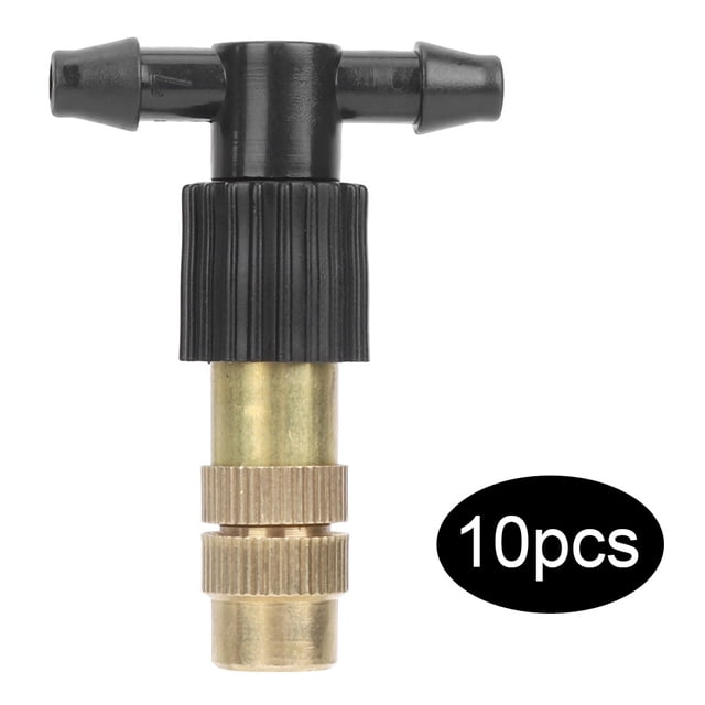 Boquilla De Riego De 10 Piezas, Cabezales De Rociadores De Cobre Ajustables, Boquilla De Riego Por Nebulización Con Válvula De Tres Vías Para Riego De Jardinería Y Balcones