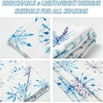 thumbnail image 4 of Christmas Snowflake Fuzzy Blanket Blue Purple Snowflake Throw Blanket Winter Watercolor Soft Cozy Flannel Blanket for Xmas Home Bed Sofa Couch Chair, 50 x 60 Inch, 4 of 6