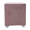 thumbnail image 4 of Mesa de noche Acme tapizada rosa 43x43x43 cm 2 cajones, 4 of 6
