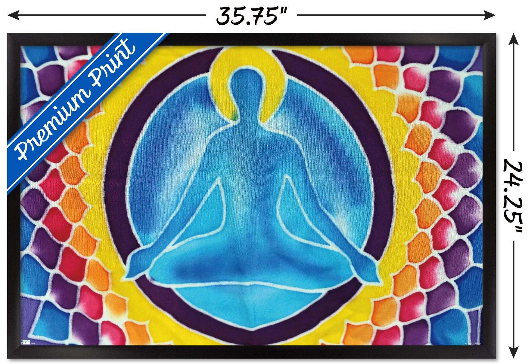 Yoga - Colorful Wall Poster, 22.375" x 34", Framed