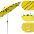 thumbnail image 3 of ACEGOSES 9ft Outdoor Patio Umbrella with Tilt 8 Ribs and Crank, Waterproof Sunshade Canopy for Garden and Yard,Yellow, 3 of 7