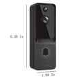thumbnail image 3 of LSLJS Smart Smart Sonnette, Sonnette Vidéo Sans Fil à Télécommande Sonnette Visuelle Intelligente, Détection de Mouvement PIR, Interphone Domestique Vision Nocturne HD Sécurité Wi‐Fi Porte Sonnette, Sonnette, 3 of 9