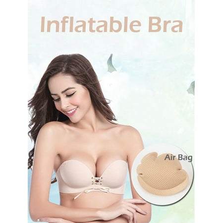 - Inflatable Bra with Air Bag,iClover Women Push Up Bra Invisible Strap Back Braces Seamless Nubra Air Padded Bra Cup A