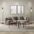 thumbnail image 4 of Henn&Hart 2 Piece Nested Metal & Glass Coffee Table in Black Bronze, 4 of 10