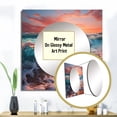 thumbnail image 3 of Designart "Horizon at Sunset IV" Coastal Square Mirror For Wall Decor - Large Teal Square Printed Wall Mirror Art - Square Coastal Mirror - Wall Mounted Square Large Mirror, 3 of 5