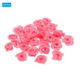 thumbnail image 3 of Mini Satin Ribbon Roses Tiny Fabric Flowers Embellishments Rosettes Applique Rose Red, 3 of 5