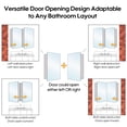 thumbnail image 3 of ANGELES HOME 40" x 32" Aluminum Copper-Free Mirror Medicine Cabinet with Reversible Door, Recessed or Surface Mount, 6 Adjustable Glass Shelves, 3 of 14