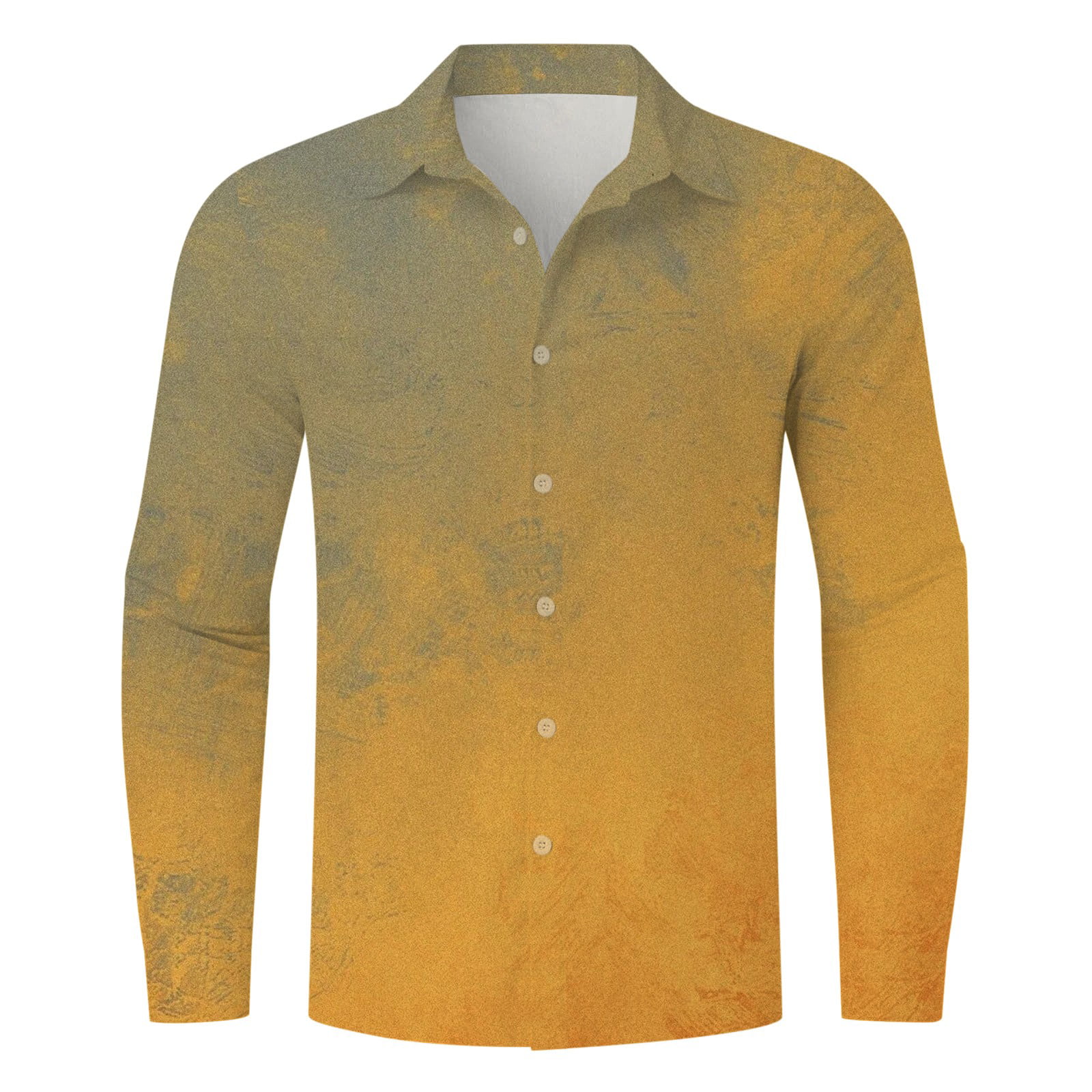 Gubotare Mens Dress Shirts Men's Shotgun Western Flannel Shirt,Yellow XXL