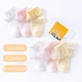 thumbnail image 4 of Baby Knee High Socks Girl Non Slip Toddler Stockings Cotton Bow Ruffle Newborn Long Socks Infant Dress Sock 0-6M/6-12M/1-3Y, 4 of 6