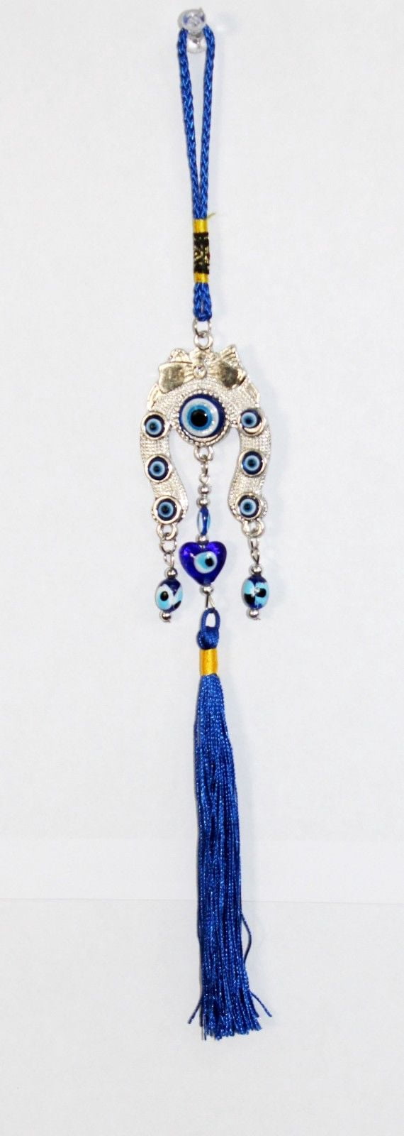 Blue Evil Eye Horse Shoe Wall & Car Hanging Amulet Protection Blessing Decor