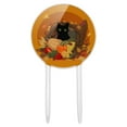 thumbnail image 1 of Acrylic Thanksgiving Black Cat Hiding In Cornucopia with Pumpkins Cake Topper Party Decoration for Wedding Anniversary Birthday Graduation, 1 of 6
