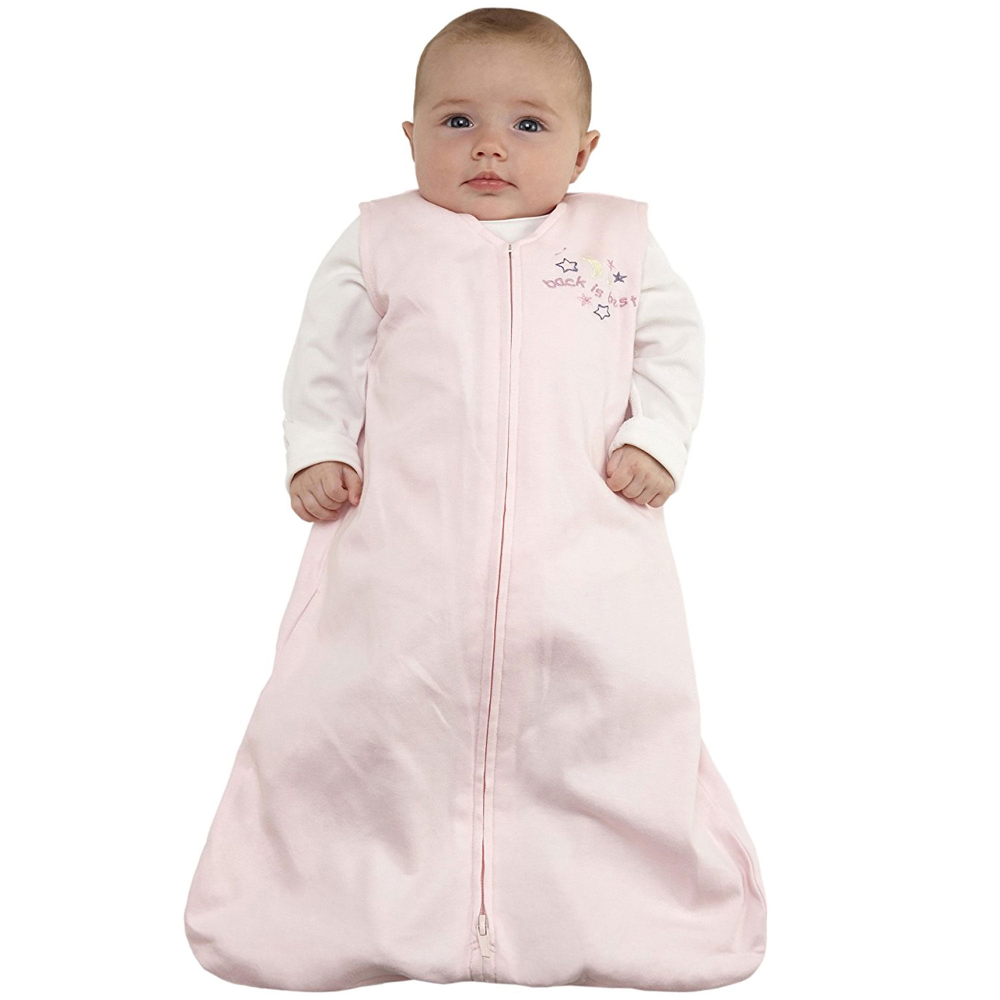 halo sleepsack 100 cotton wearable blanket, soft pink, small