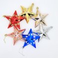 thumbnail image 4 of Christmas Pendant Electroplating Painted Reusable Xmas Tree Decor Merry Christmas Pentagram Small Hanging Ornament for Living Room, 4 of 8
