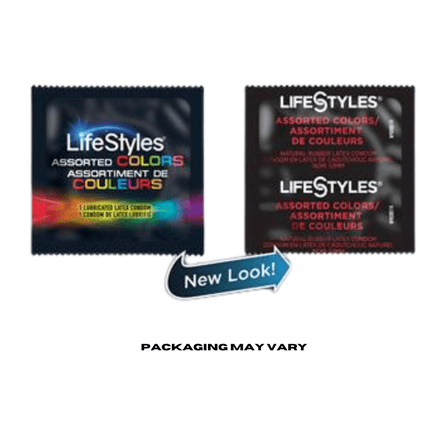 Lifestyles Assorted Colors Condoms, 12 Count