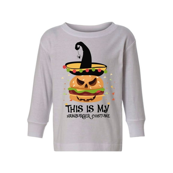 Awkward Styles Halloween Toddler Long Sleeve Shirt Hamburger Kids T-Shirt for Boys Girls