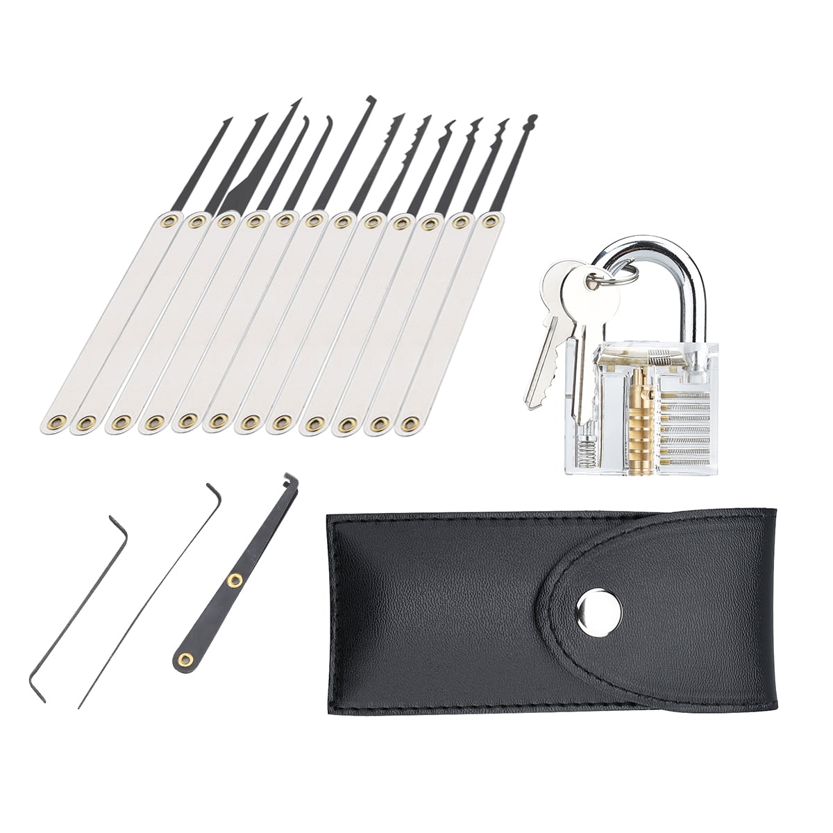 lockpicking foldable lock pick set tool unlocking opener locksmith crochetage ! 