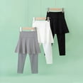 thumbnail image 4 of Wxirdiow Toddler Leggings Girls Leggings With Skirt High Waisted Tennis Athletic Flowy Skirted Legging With Pockets For Kid Pink Size,2-3 Years, 4 of 6