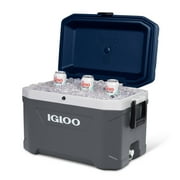 Igloo MaxCold 54 qt Hard Ice Chest Cooler, Blue Gray