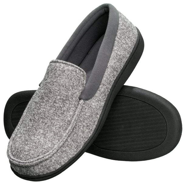 Hanes Men's Slippers House Shoes Moccasin Comfort Memory Foam Indoor ...