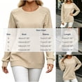 thumbnail image 4 of Atkumj Crewneck Sweatshirt Women Fashion Cable Knit Long Raglan Sleeve Pullover Sweatshirt Casual Loose Solid Color Sweaters for Women S, 4 of 7