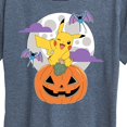 thumbnail image 3 of Pokémon  - Pikachu Pumpkin With Moon - Women's Short Sleeve Graphic T-Shirt, 3 of 5