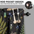 thumbnail image 3 of Vintage Colorful Mushroom Plants Tier Kitchen Curtains for Bathroom Living Rod Pocket Window Drapes 28"x36" 2 Panels Window Treatment Tiers, 3 of 4