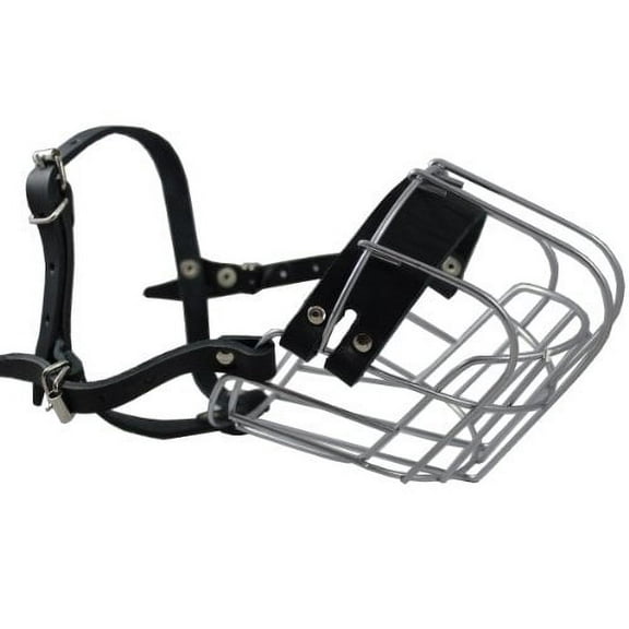 Metal Wire Basket Dog Muzzle Rottweiler. Circumference 15", Length 4.75"