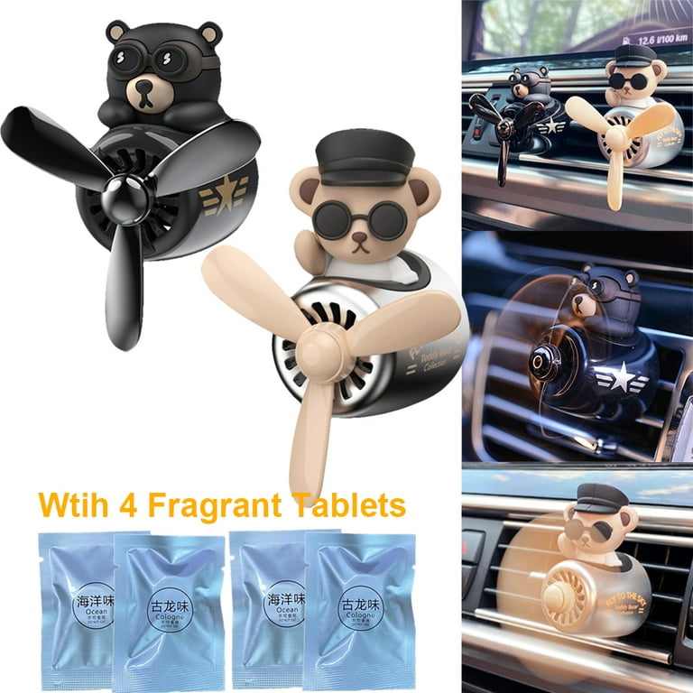 New style Little Bear Pilot Car Air Freshener perfume Automobile Interior  Perfume Clip Fragrance Ornament Car Accessories - AliExpress