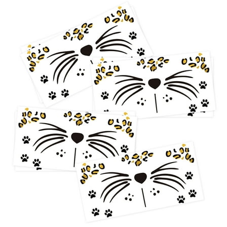 7 Sheets Leopard Face Temporary Tattoos, Leopard Face Fake Tattoos for Kids and Adults - Perfect for Halloween  Parties, Festivals