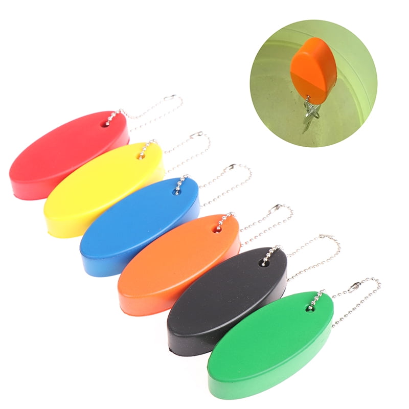 Buoyant Key Ring Tube Float Keychain For Surfing Kayak Swimming Water Sports G/ 