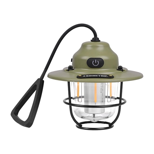 Linterna de acampada, lámpara de tienda, linterna compacta USB de estilo Vintage, luz de acampada para supervivencia en interiores, viajes, Picnic en Verde
