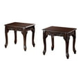 thumbnail image 3 of Furniture of America Alice Solid Wood 3-Piece Coffee Table Set in Dark Cherry, 3 of 7